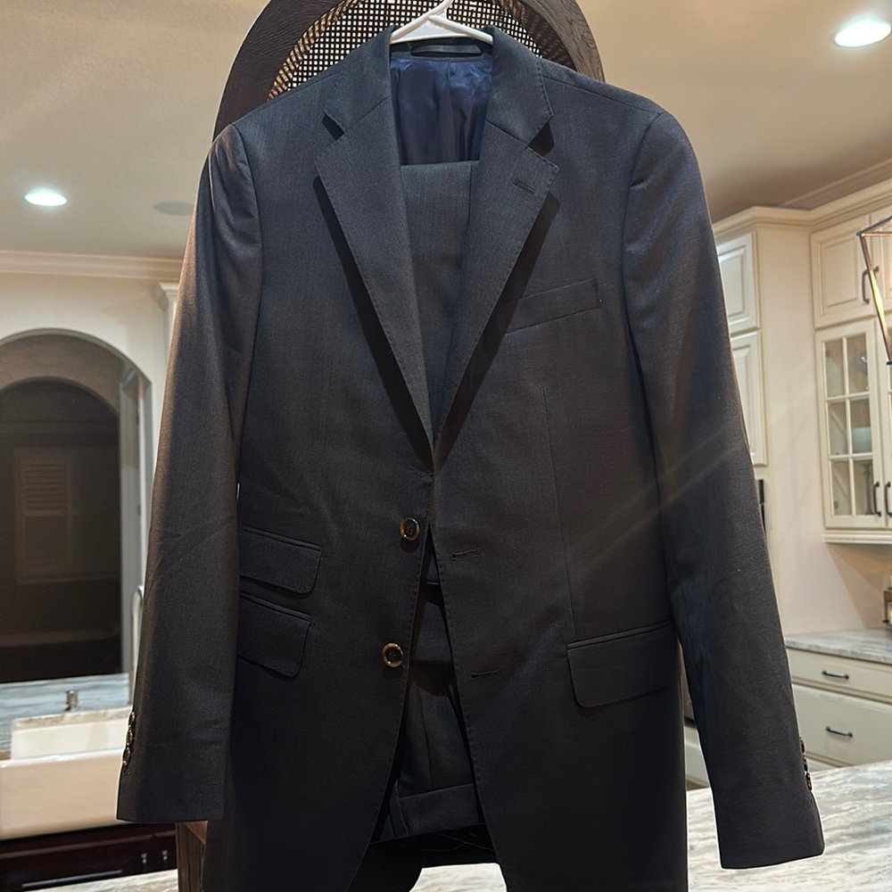 Designer 2 Piece Suit Dark Navy • Custom Designer Fully Lined • Jacket & Pant